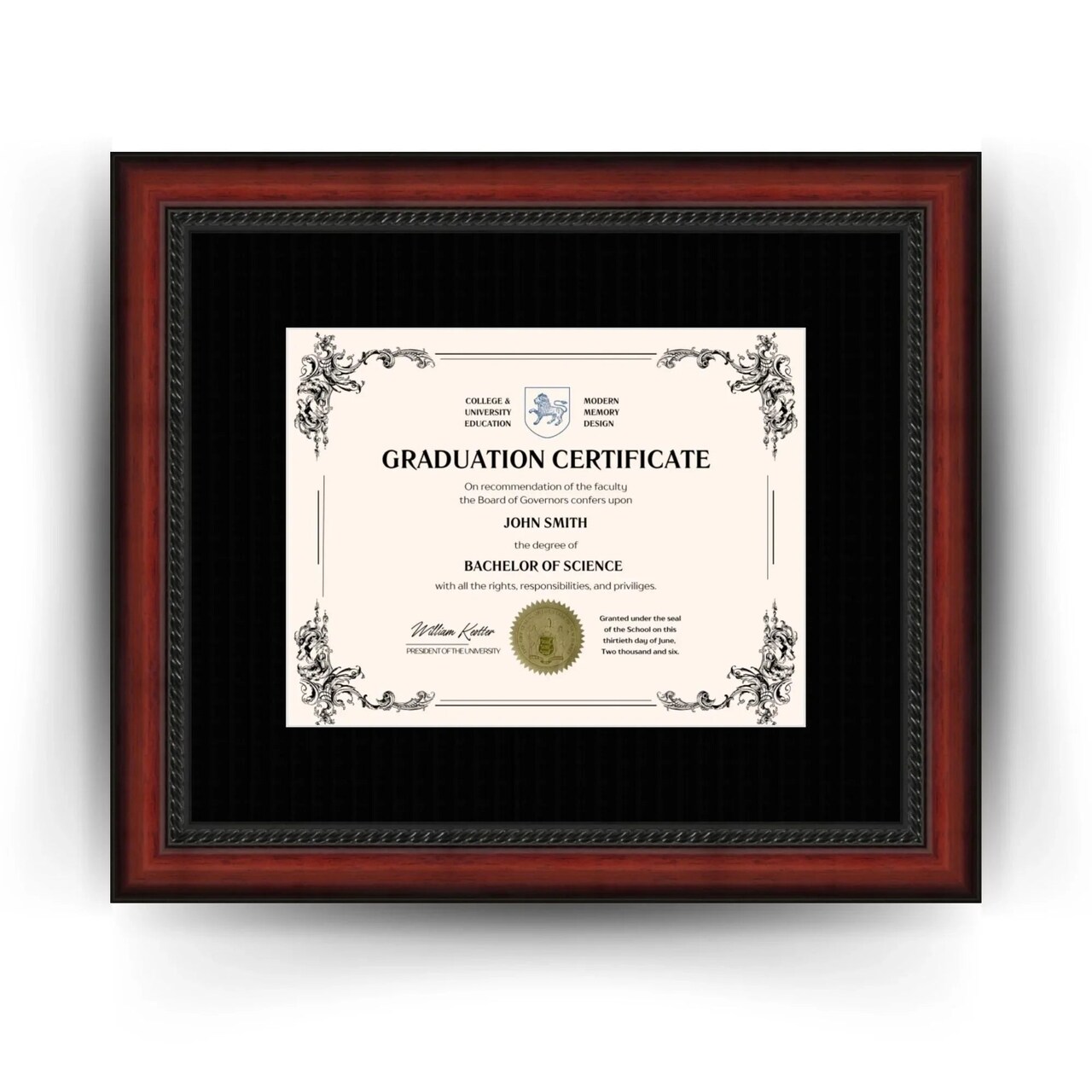 University of Colorado Denver 11x14 Diploma Frame for 8.5x11 Certificate Black